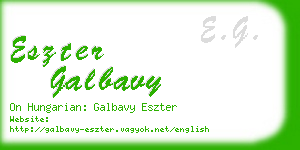 eszter galbavy business card